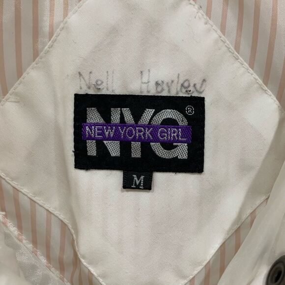 Vintage NYG New York Girl M White Bomber Jacket - Picture 3 of 8